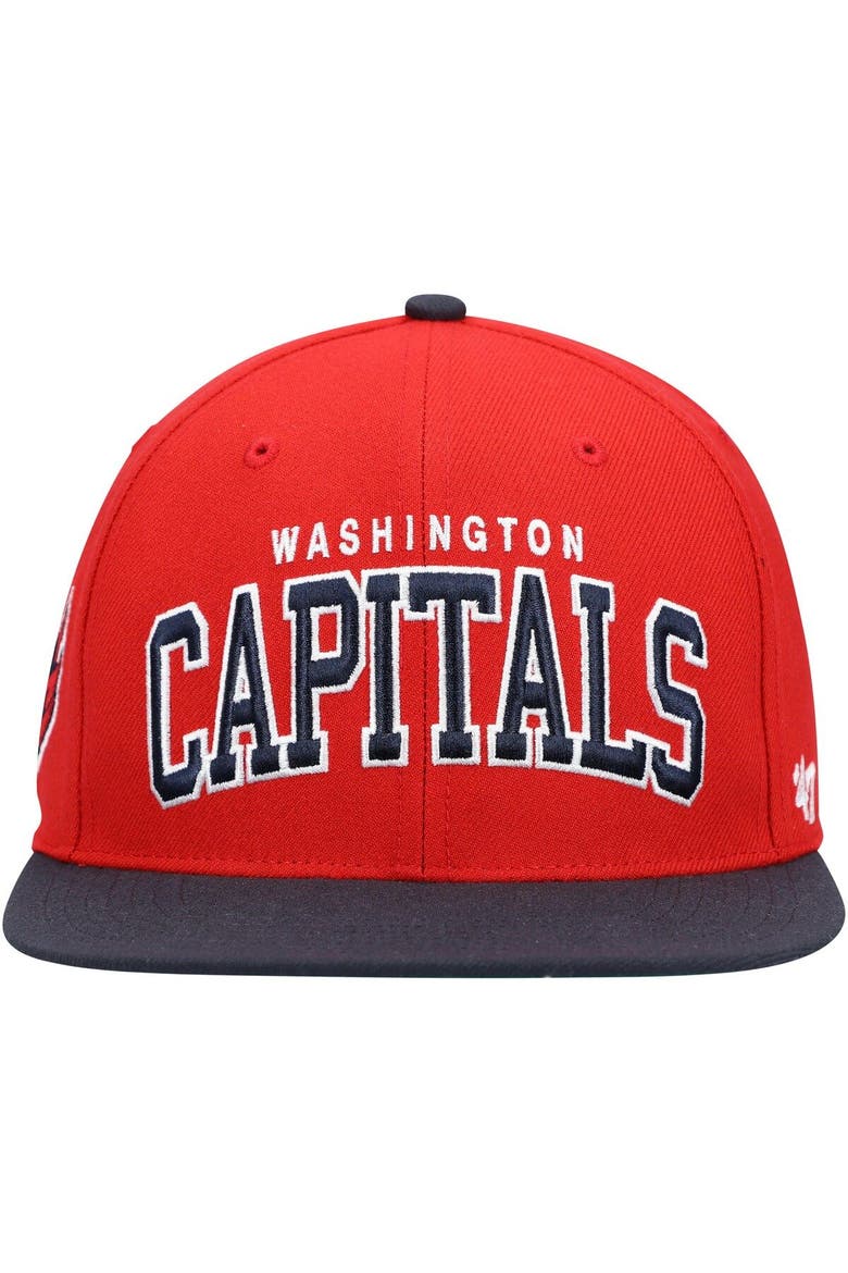 Men's '47 Red Washington Capitals Captain Snapback Hat, Alternate, color, RED