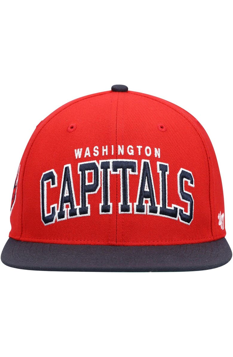 '47 Men's '47 Red Washington Capitals Captain Snapback Hat, Alternate, color, Red