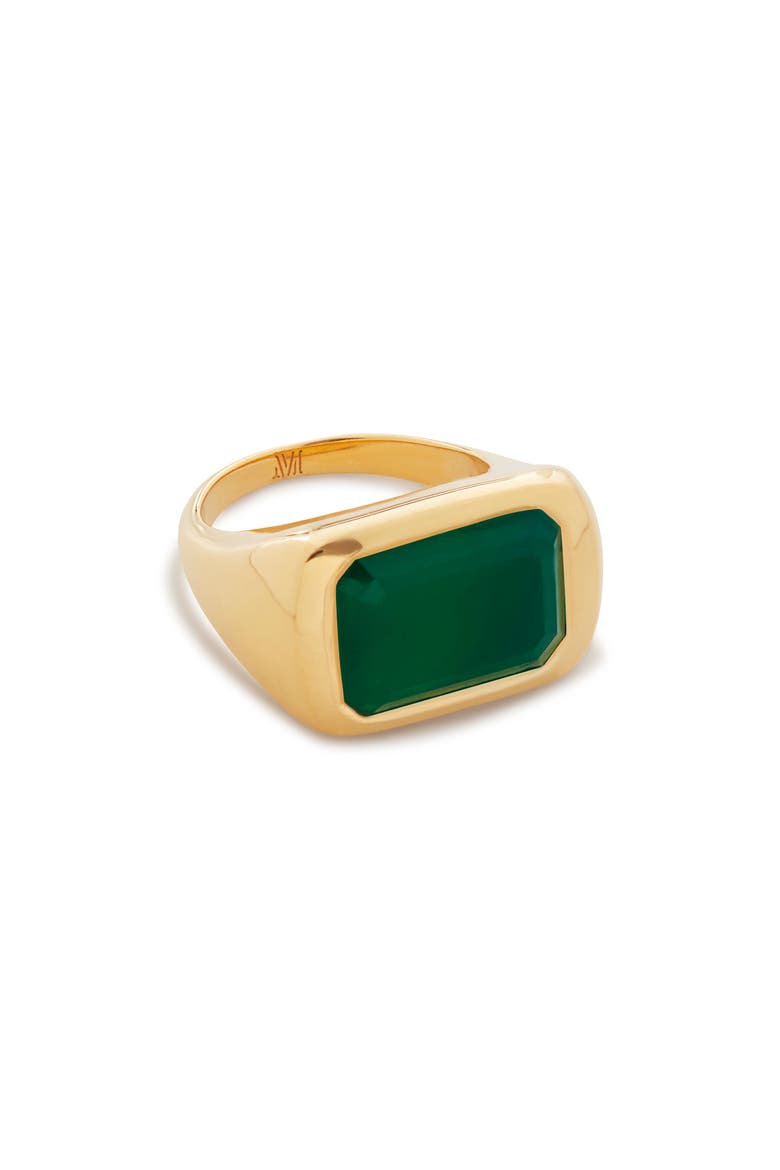 Power Cocktail Ring, Main, color, 18CT GOLD VERMEIL/GREEN
