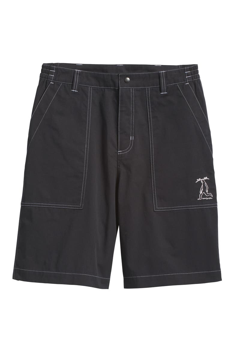 Mark Gonzales Skateboard Twill Shorts, Alternate, color, BLACK