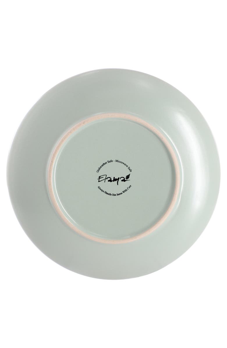 Elama Emilia 16 Piece Double Bowl Stoneware Dinnerware Set, Alternate, color, White
