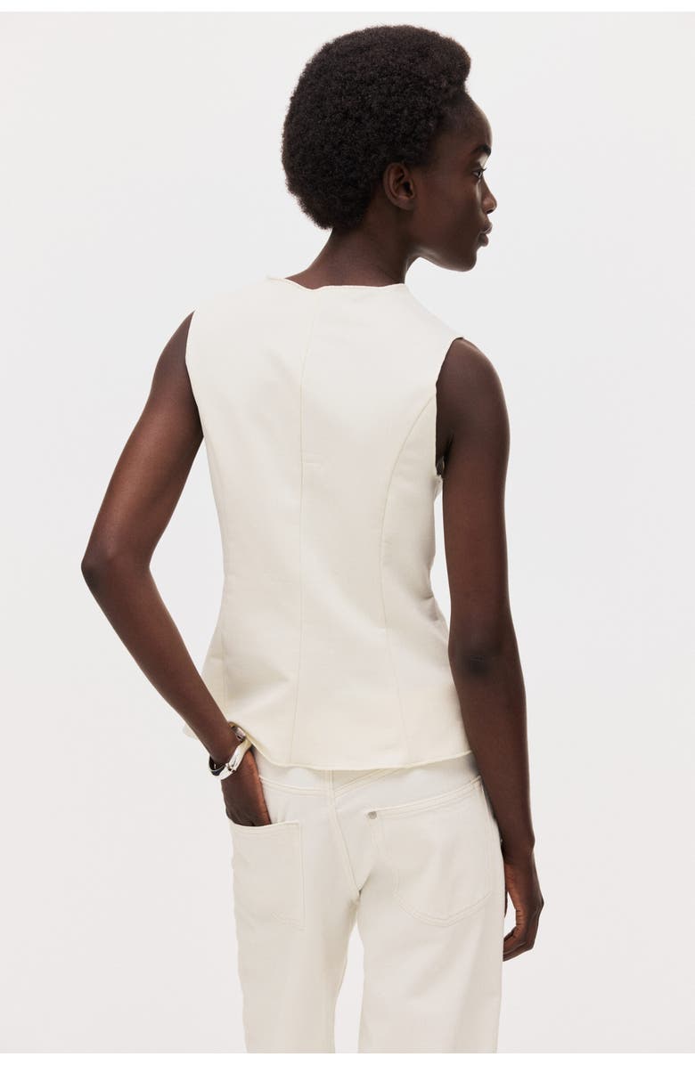 H&M Jersey Waistcoat, Alternate, color, Cream