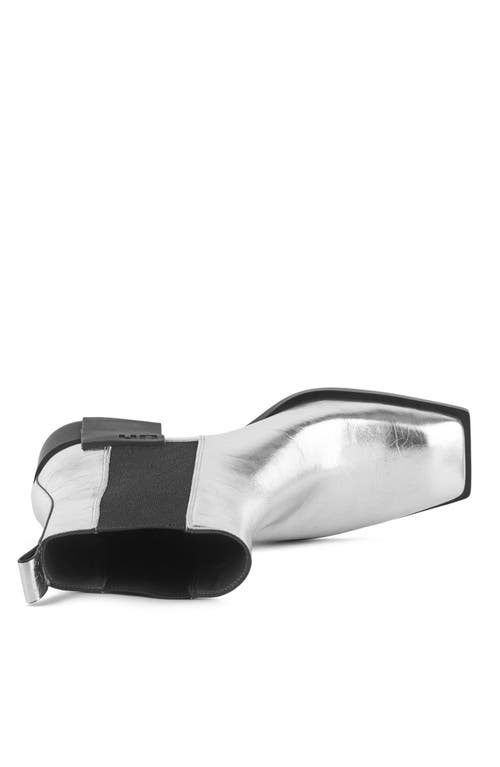 United Nude Jimmy Mens Chelsea Boot In Silver Ii
