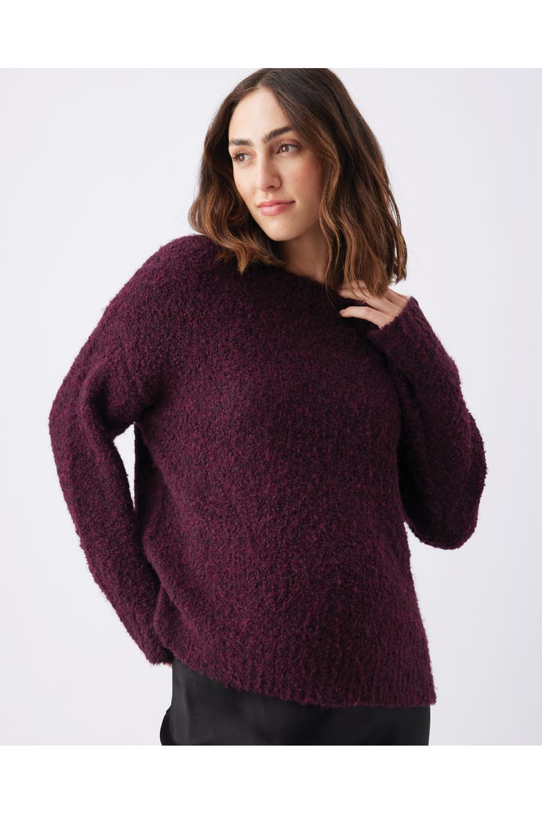 Theo Cosy Knit, Alternate, color, Burgundy