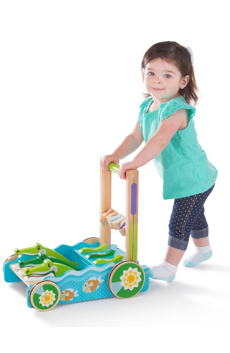 Melissa & Doug First Play Chomp & Clack Alligator Push Toy, Alternate, color, Multi