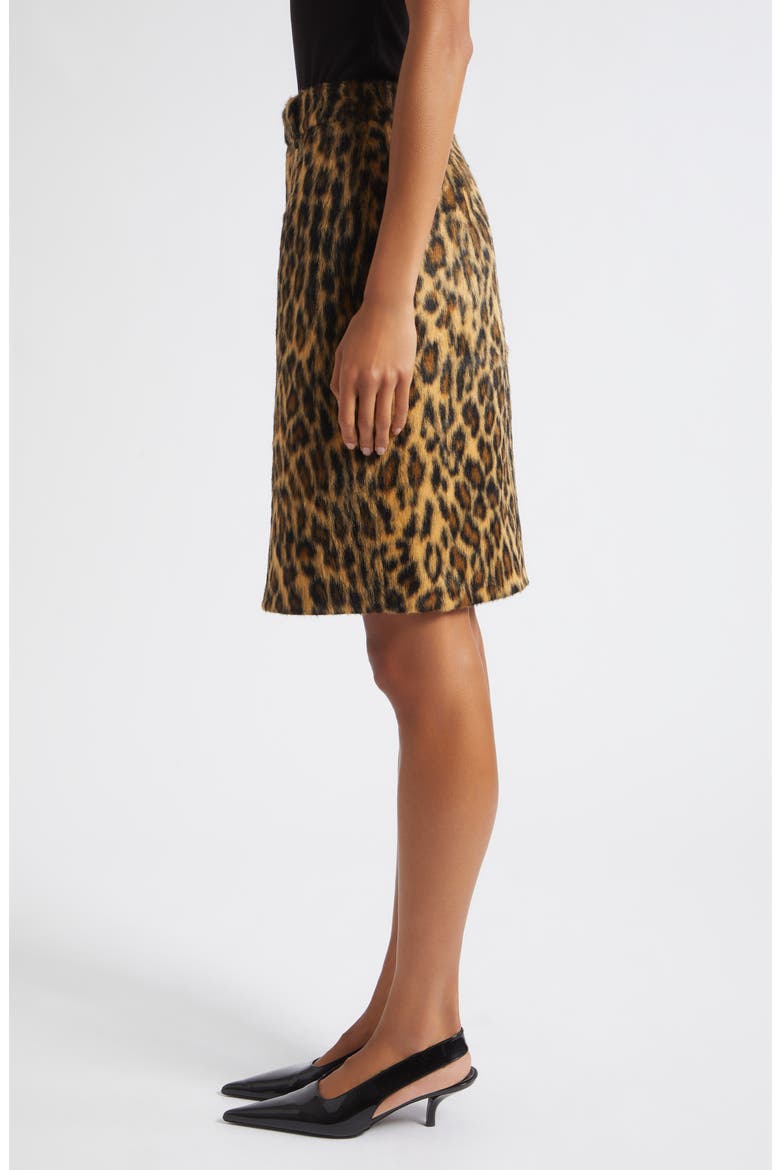 Noelle Faux Fur Pencil Skirt, Alternate, color, MULTI