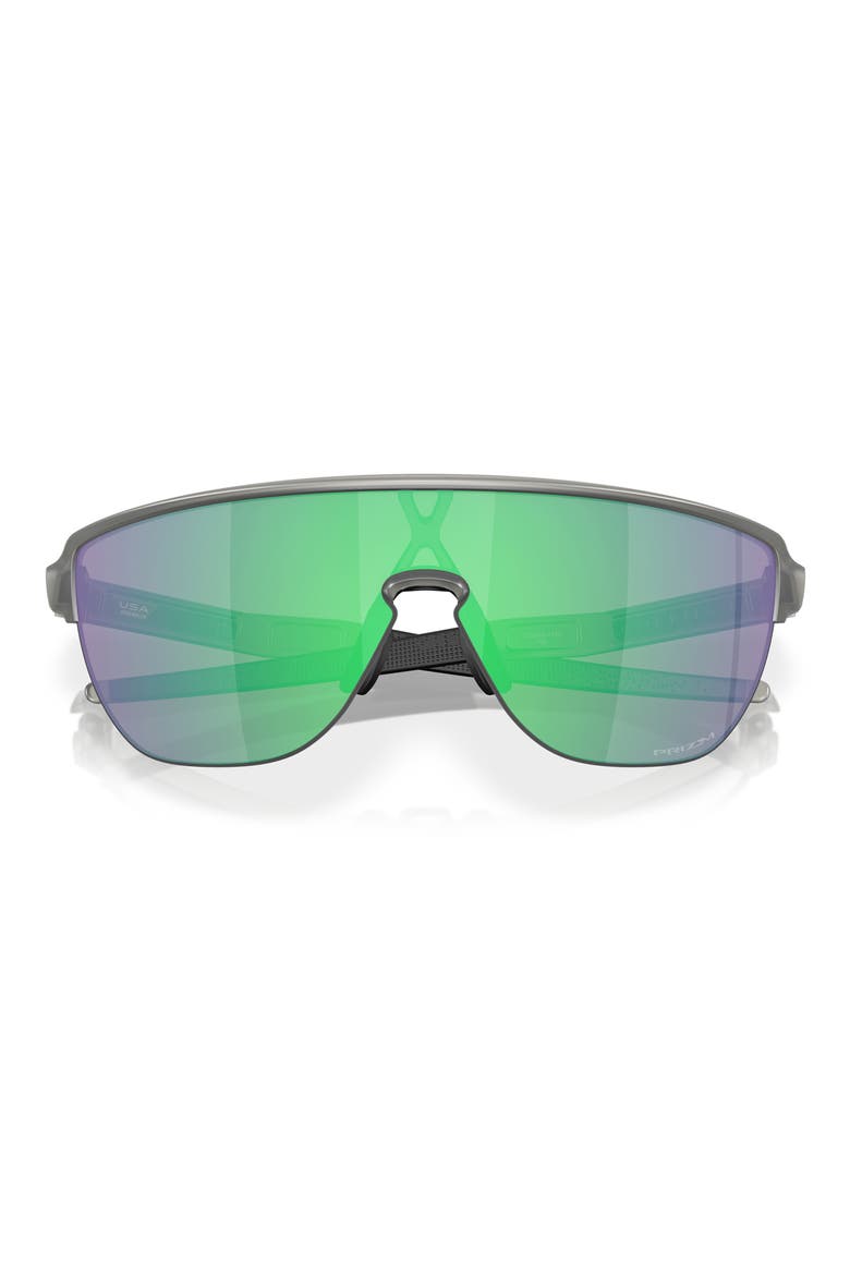 42mm Corridor Rectangle Shield Sunglasses, Alternate, color, GREY METAL