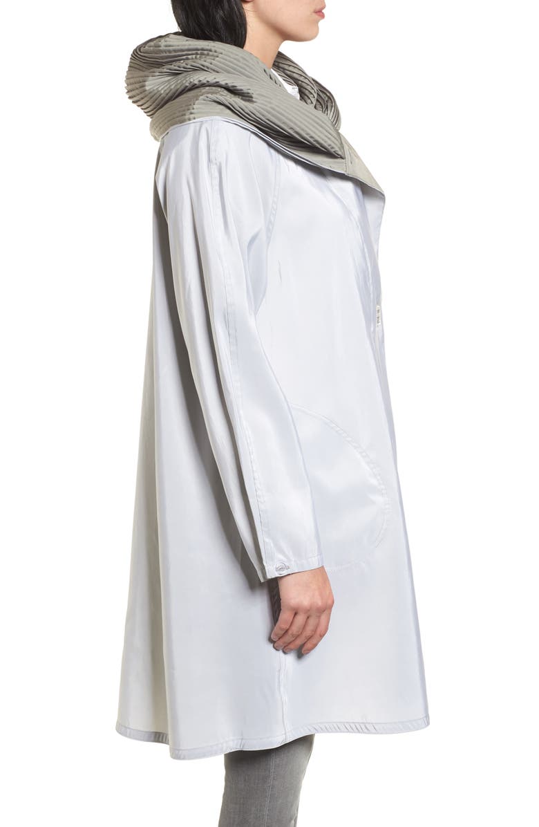Mycra Pac Designer Wear Reversible Pleat Hood Packable Travel Coat, Alternate, color, 