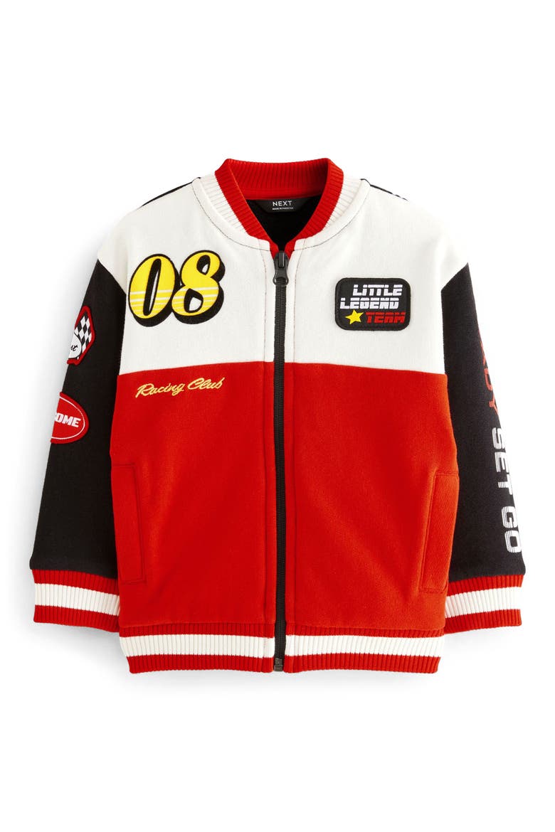 Kids' Racing Driver Jacket, Main, color, RED/ IVORY