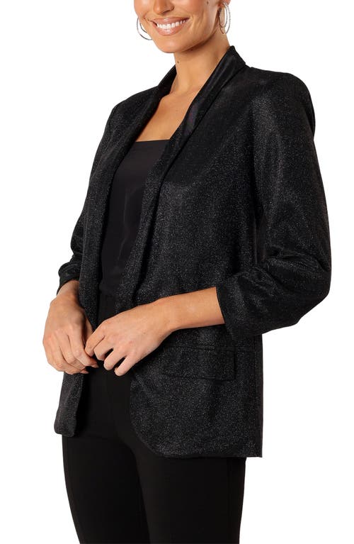 Petal And Pup Petal & Pup Gemma Metallic Knit Blazer In Black