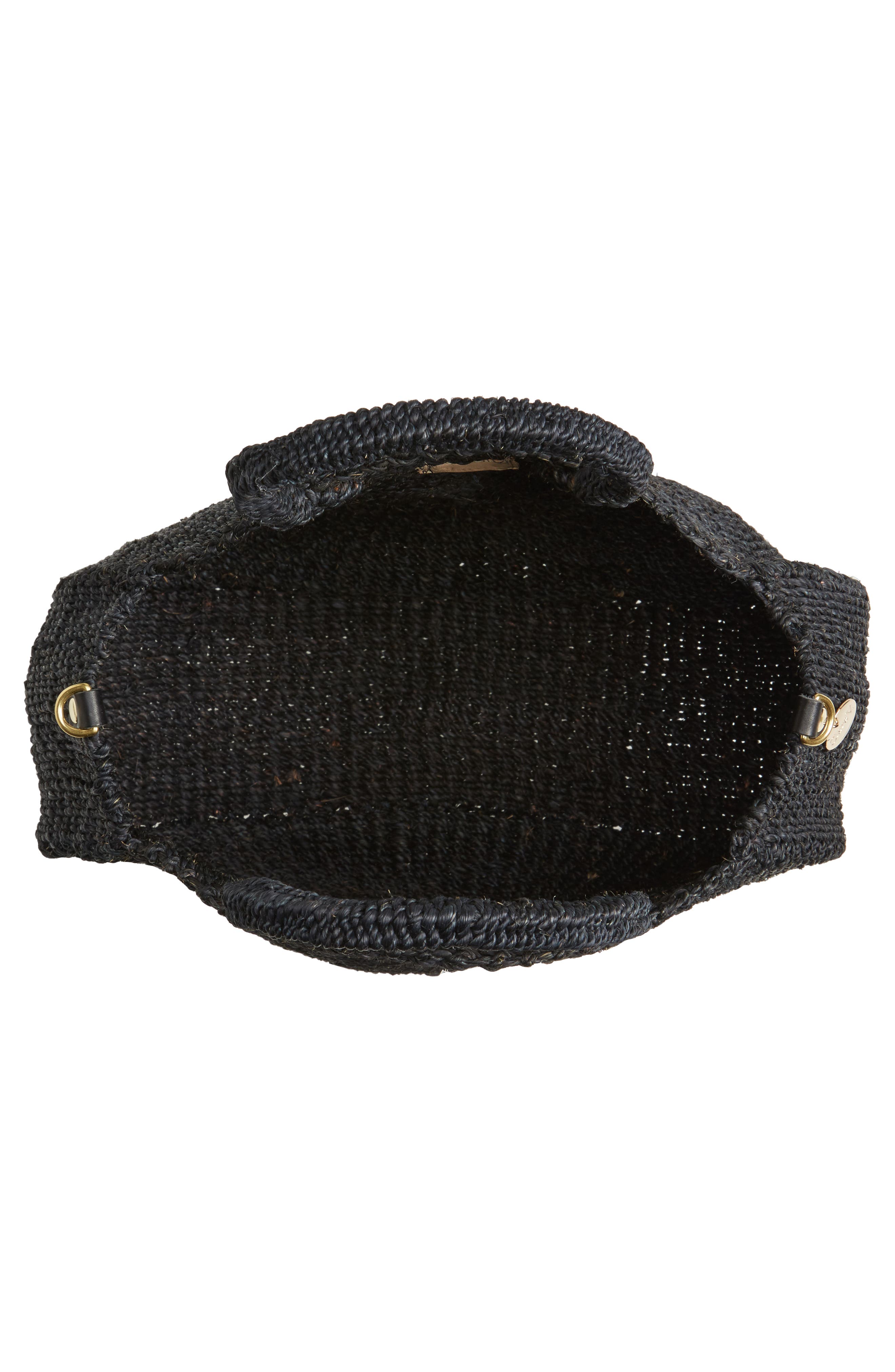 Alice Woven Sisal Straw Bag, Alternate, color, BLACK WOVEN