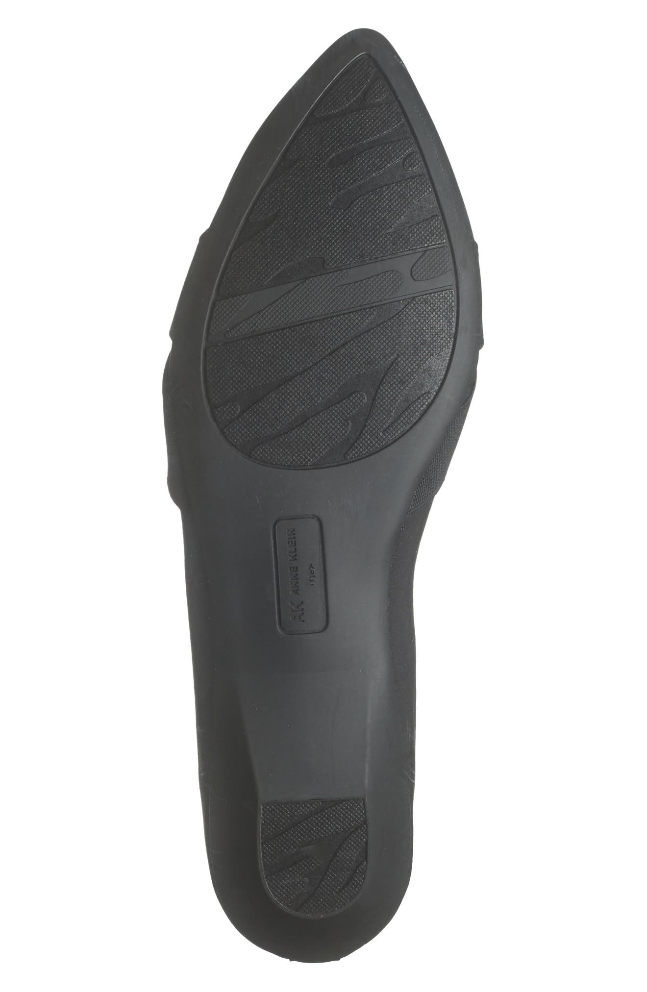 Anne Klein Oval Flat, Alternate, color, Black