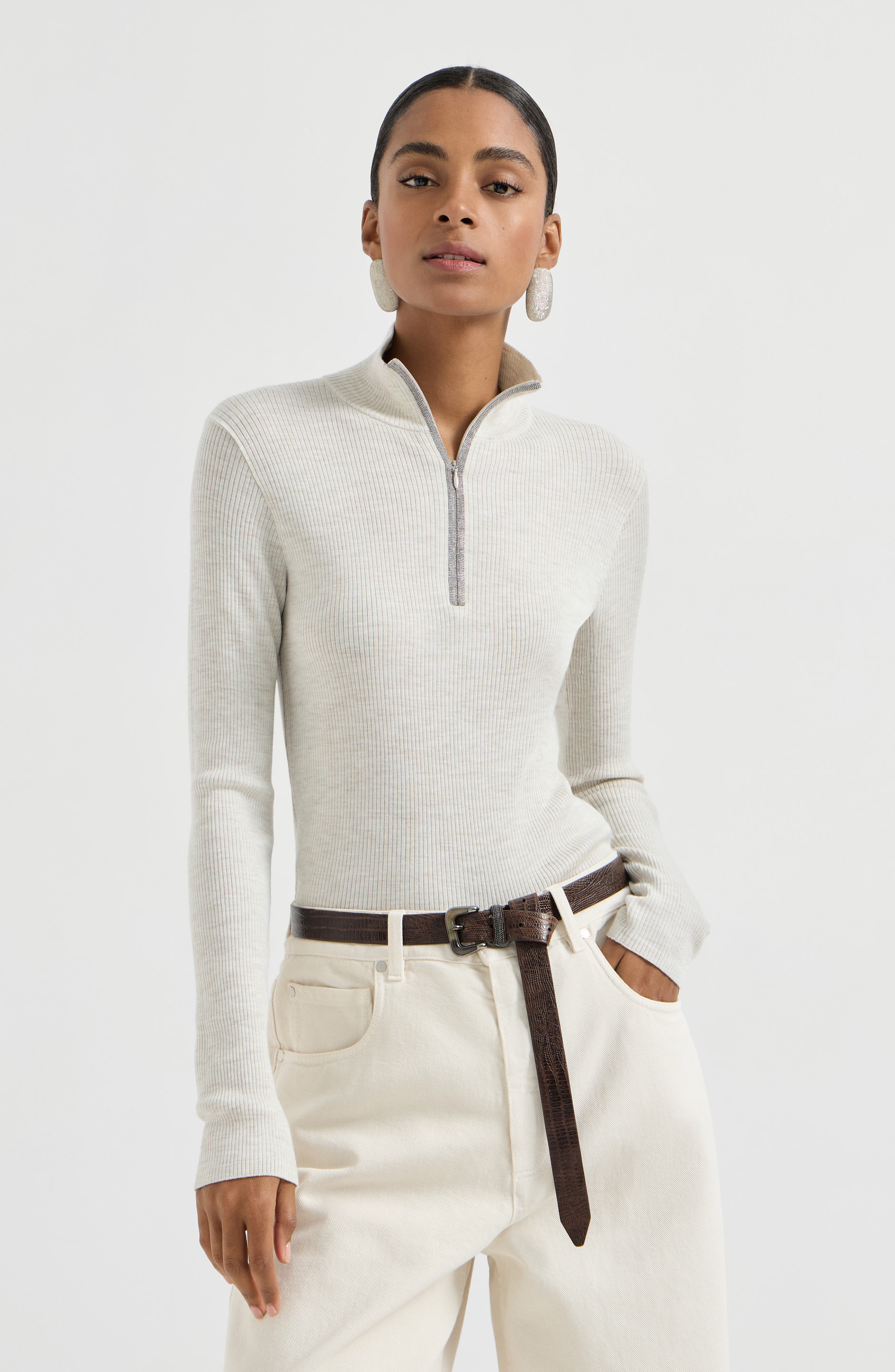 Virgin wool and cashmere sweater - image 3