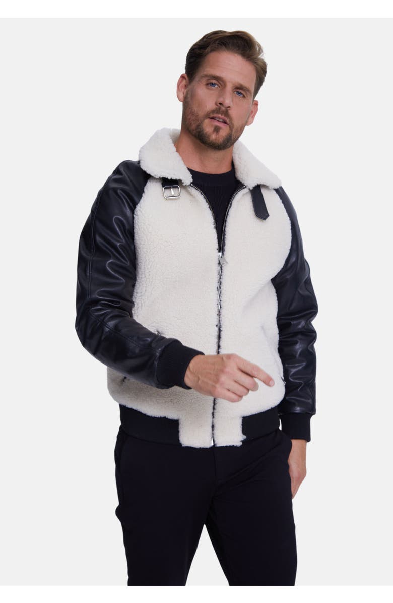 Furniq UK John Sheepskin Jacket, Alternate, color, Black