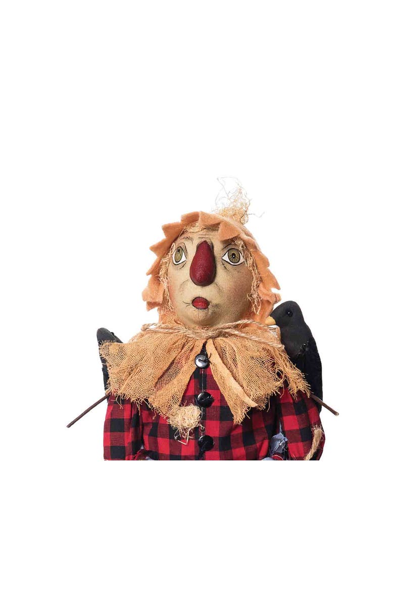 Heyward Scarecrow Folk Art Figurine 24", Alternate, color, Red