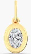 Everlee Oval Domed Lab Diamond Charm in 14K