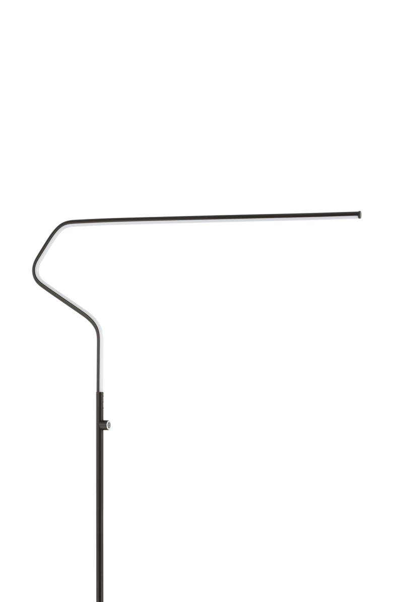 JONATHAN Y Julian 65.25" Integrated LED Metal Floor Lamp, Alternate, color, Black
