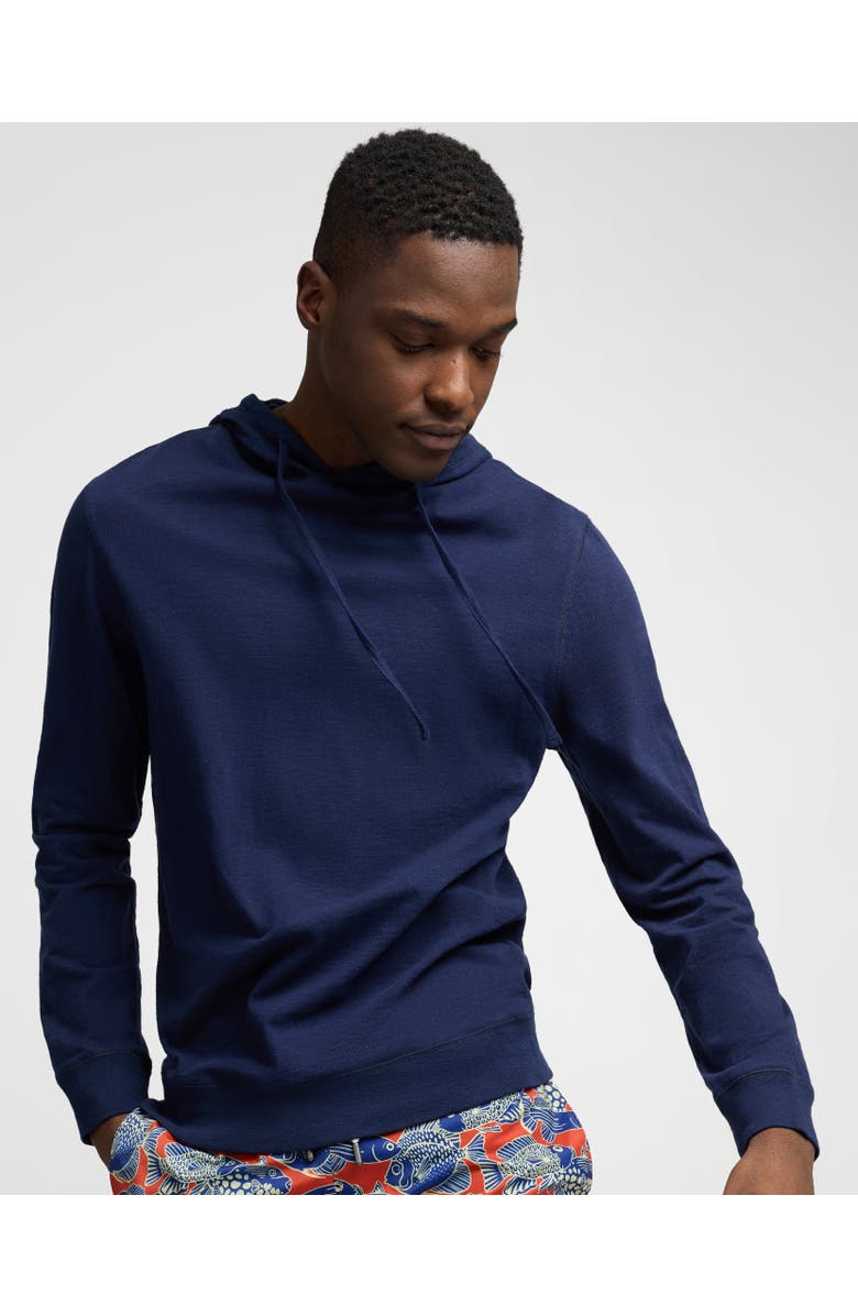 Onia Slub Pullover Hoodie, Main, color, Navy