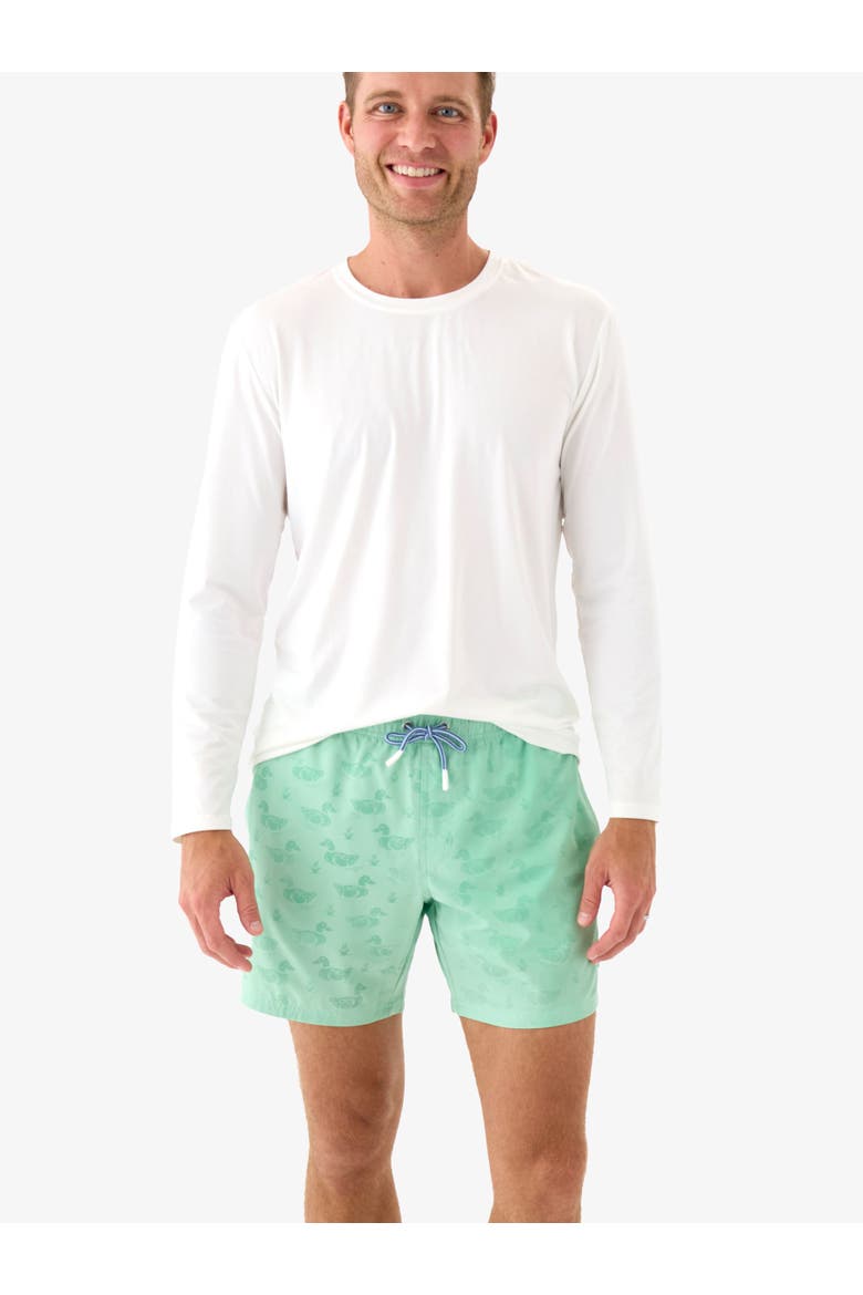 Men's UPF50+ Color Changing Performance Hybrid Swim Trunks, Alternate, color, Sage Mallards