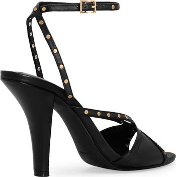 Studded Ankle Strap Sandal