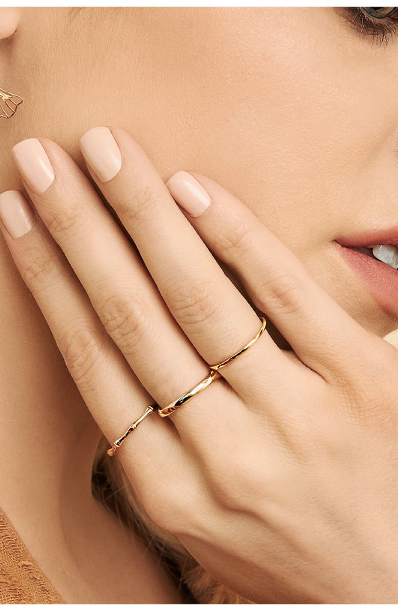 Oradina 14K Rose Gold Amalfi Petite Ring, Alternate, color, Rose Gold