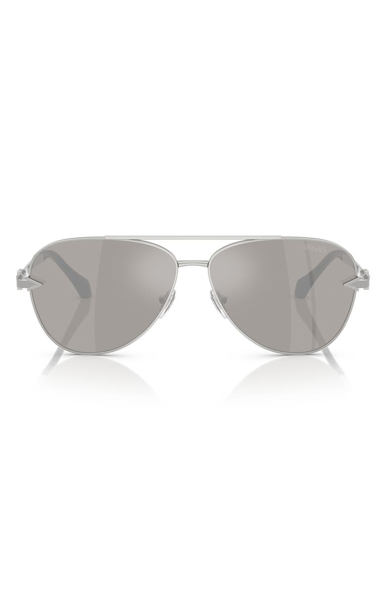 Versace 61mm Pilot Sunglasses, Main, color, 