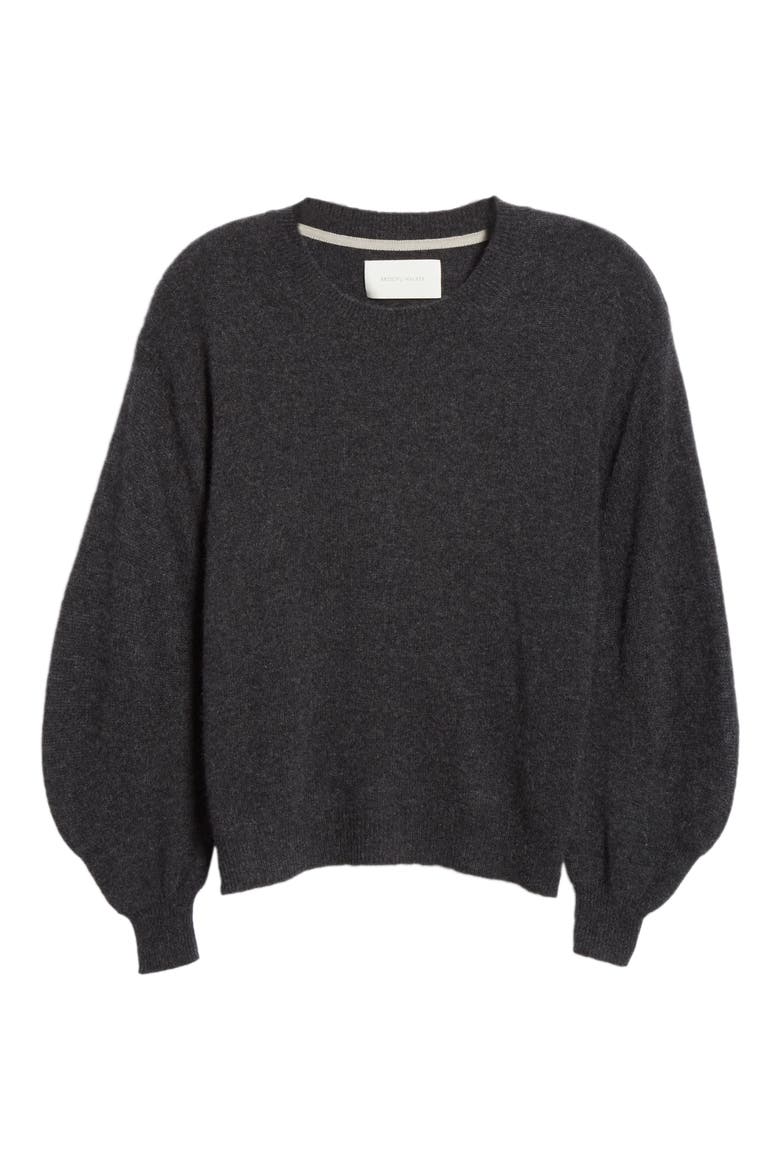 Deslain Crewneck Cashmere Sweater, Alternate, color, DARK CHARCOAL MELANGE