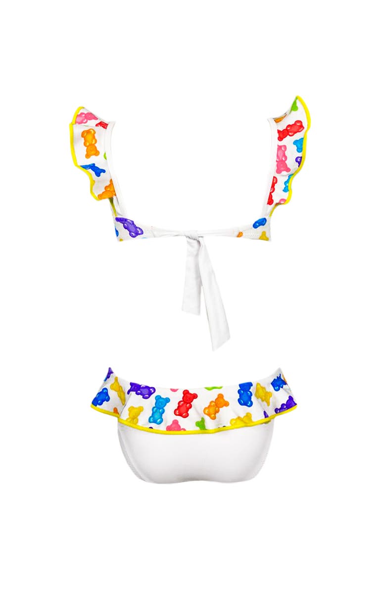 NESSI BYRD Kids' Jellybean Print Ruffle Two-Piece Swimsuit, Alternate, color, Multicolor