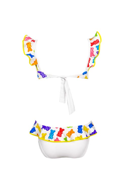 Nessi Byrd Kids' Jellybean Print Ruffle Two-piece Swimsuit