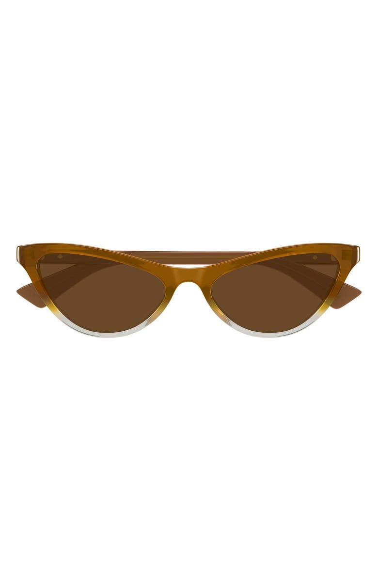 Bottega Veneta 56mm Cat Eye Sunglasses, Main, color, Brown