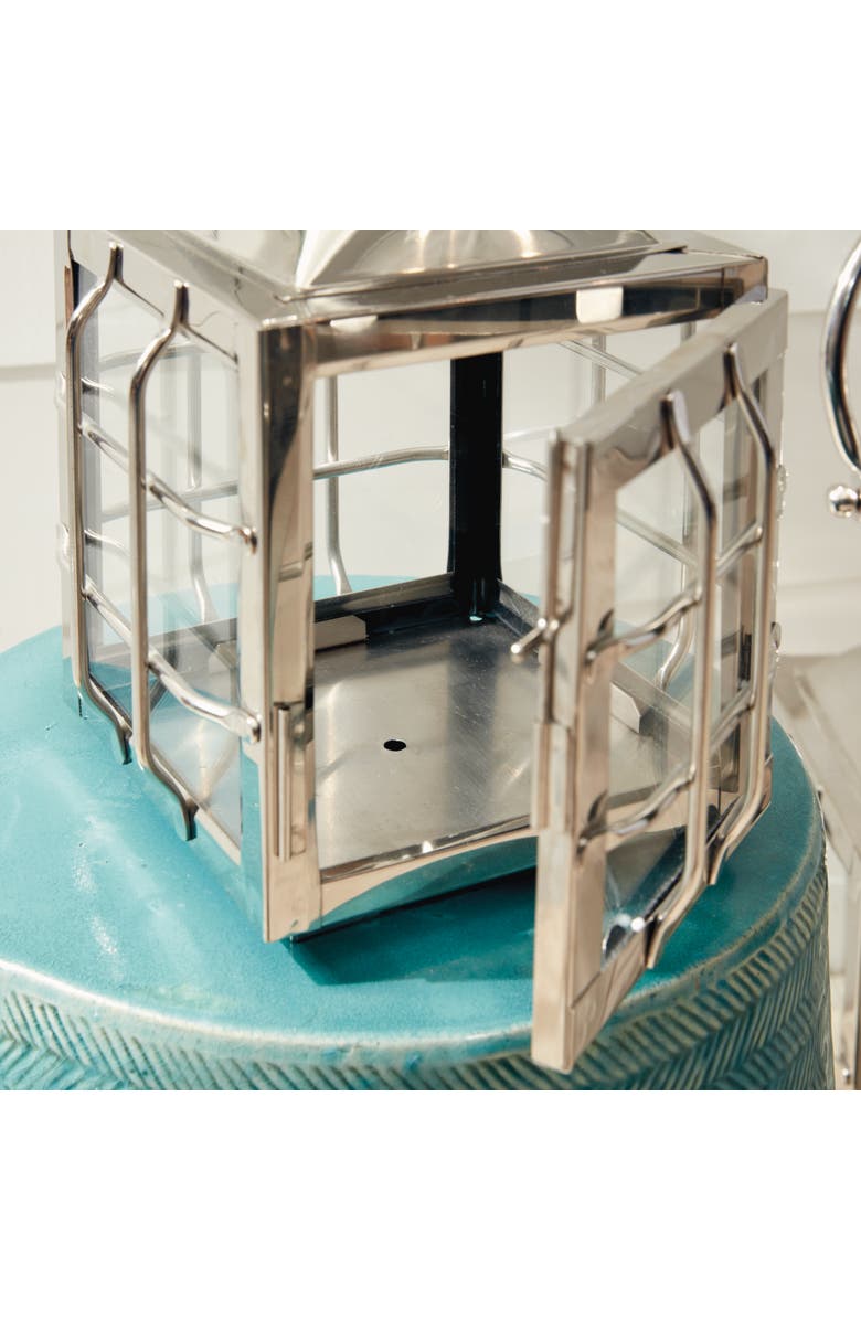 Napa Home & Garden Nantucket Outdoor Lantern 11", Alternate, color, Silver