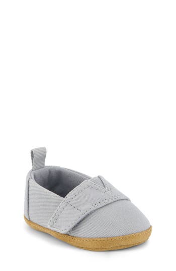 Toms Alpargata Crib Shoe In Gray