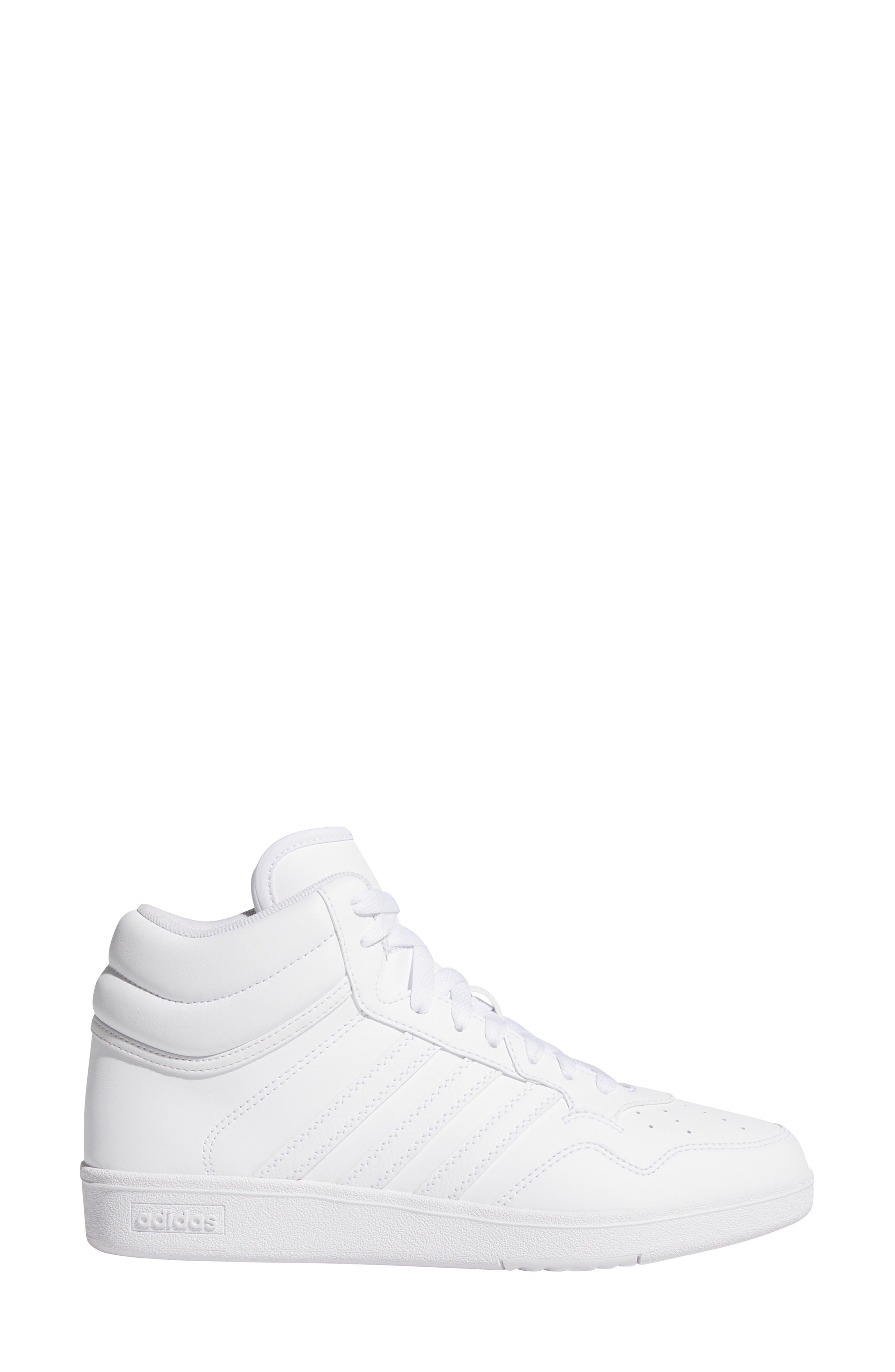 adidas Hoops 4.0 Mid Sportswear Basketball Sneaker, Alternate, color, White/ White/ Black
