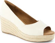 TOMS Rania Peep Toe Wedge Pump