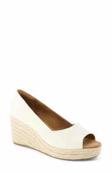 TOMS Rania Peep Toe Wedge Pump