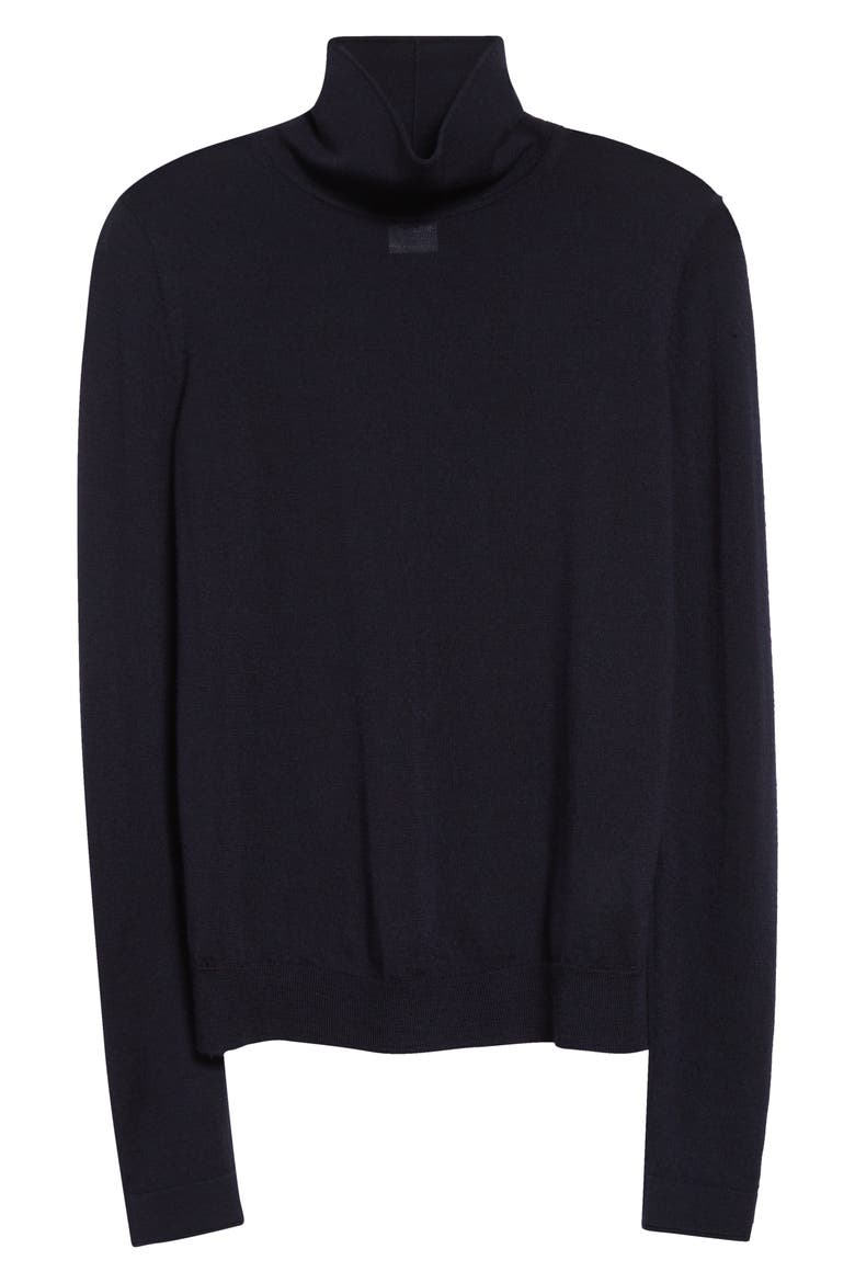 Fine Gauge Cashmere Turtleneck Sweater, Alternate, color, INK
