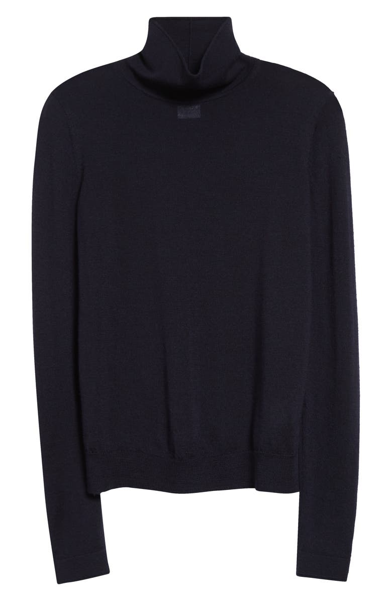 Lafayette 148 New York Fine Gauge Cashmere Turtleneck Sweater, Alternate, color, Ink