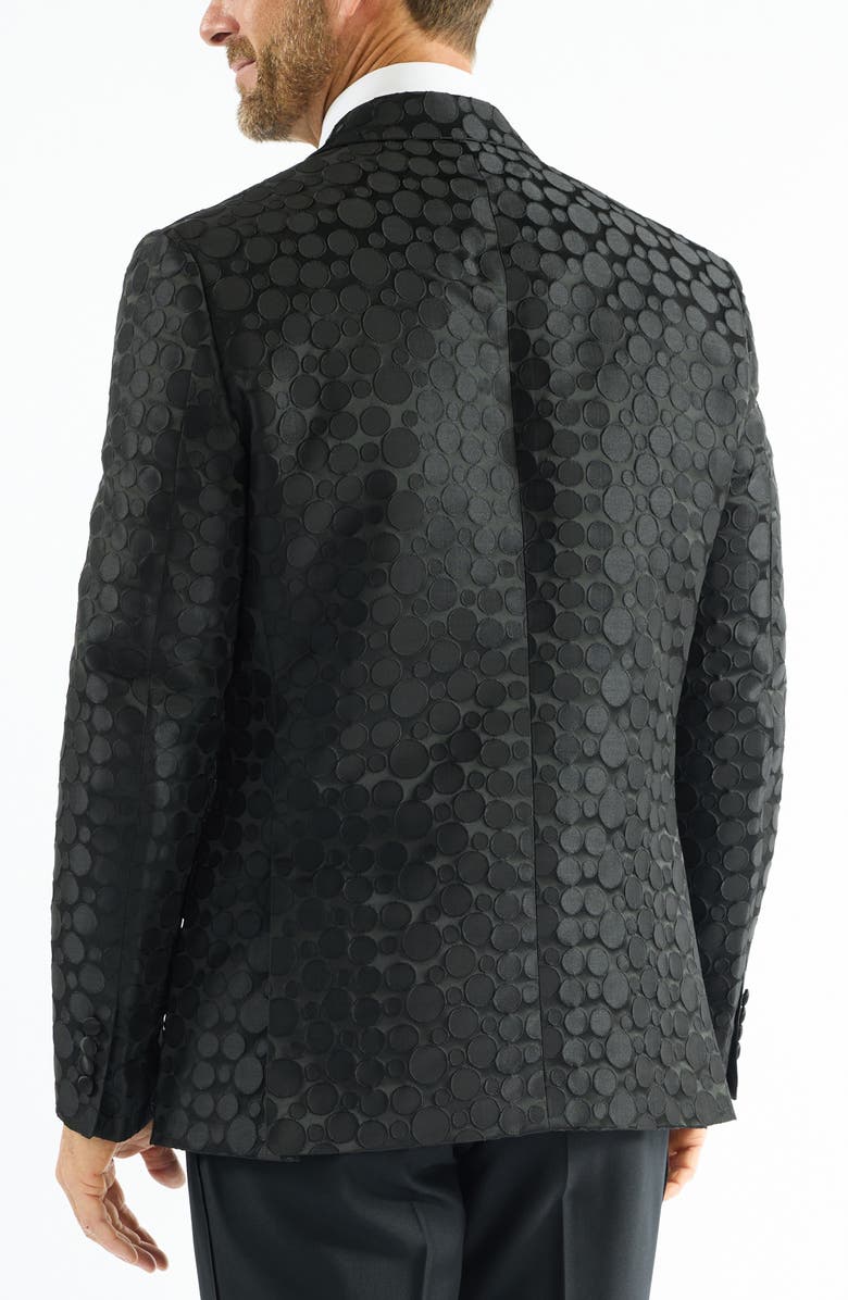 SAVILE ROW CO Dotted Jacquard Evening Jacket, Alternate, color, Black
