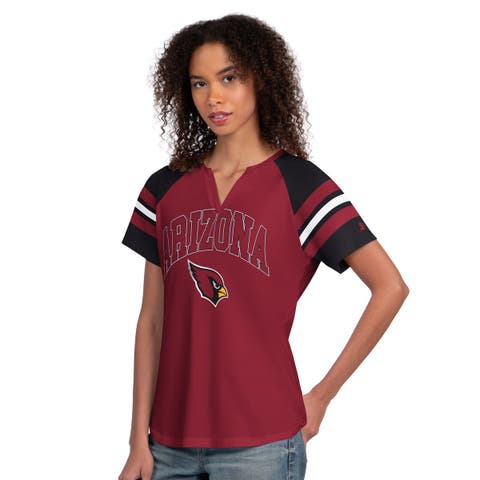 Women's Starter  Cardinal Arizona Cardinals Game On Notch Neck Raglan T-Shirt