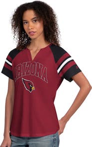 STARTER Women's Starter Cardinal Arizona Cardinals Game On Notch Neck Raglan T-Shirt