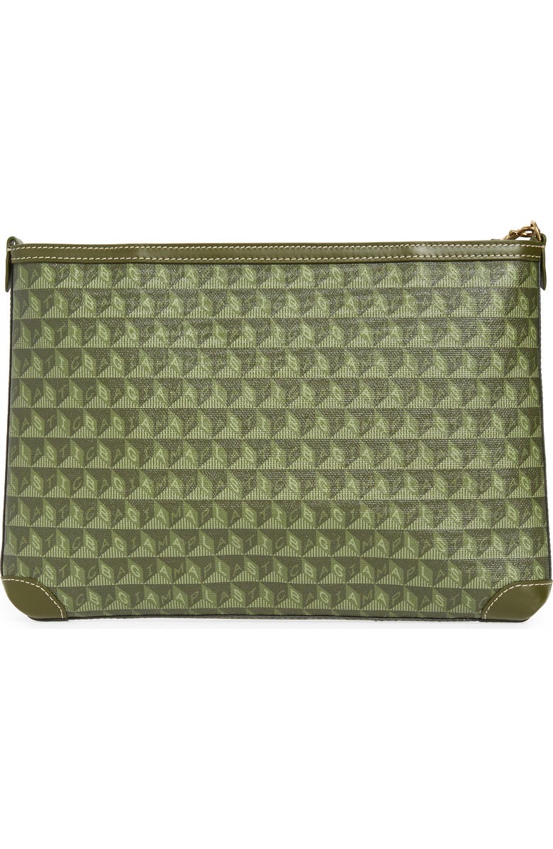 Anya Hindmarch SMILEY<sup>®</sup> I am a Plastic Bag Wink Recycled Coated Canvas Zip Pouch, Alternate, color,