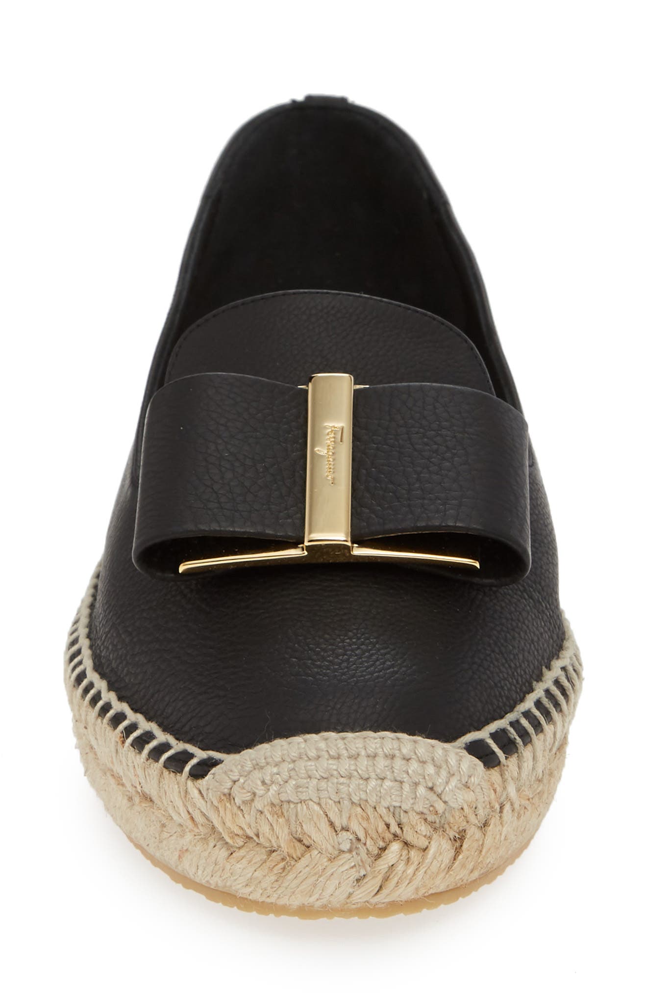 FERRAGAMO Salvatore Ferragamo Sannio Bow Espadrille Flat, Alternate, color, 
