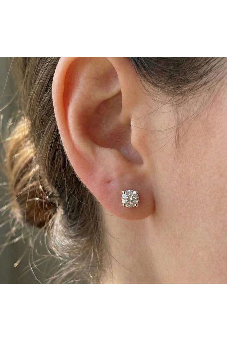 1 1/2ct Lab Grown Diamond Studs 14k Gold Earrings, Alternate, color, 14k White Gold