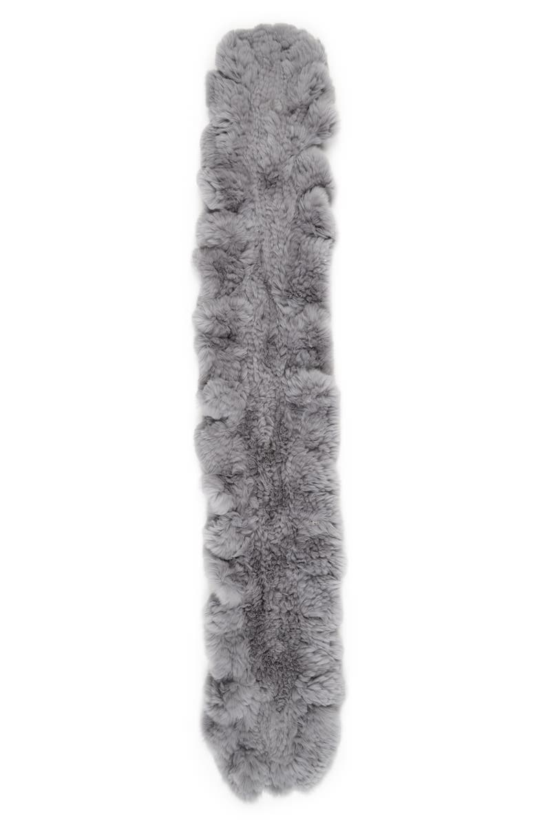 Toria Rose Genuine Rabbit Fur Scarf, Alternate, color, 