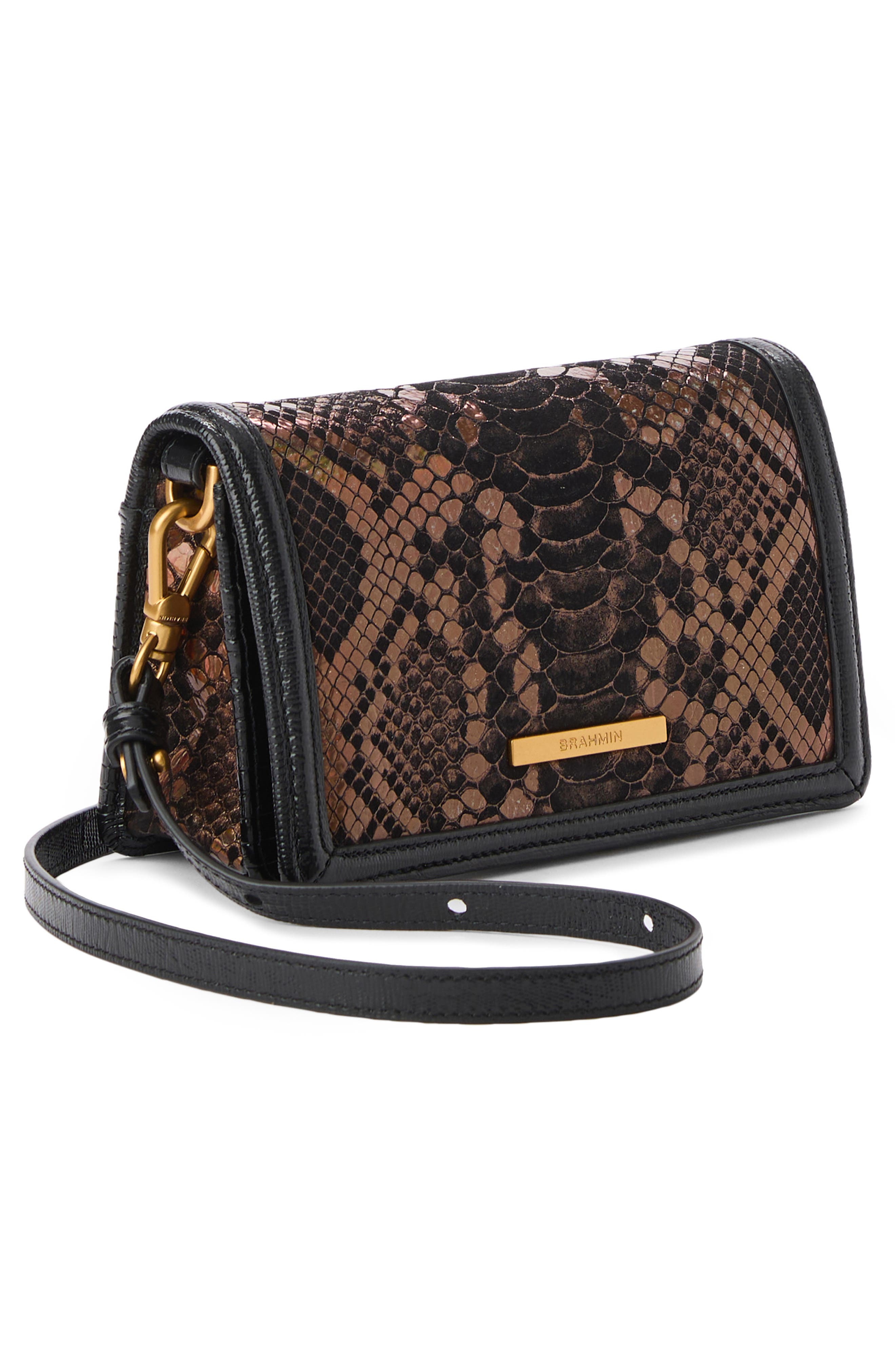 Brahmin Minuette Convertible Leather Crossbody Bag, Alternate, color, Bronze Captivate