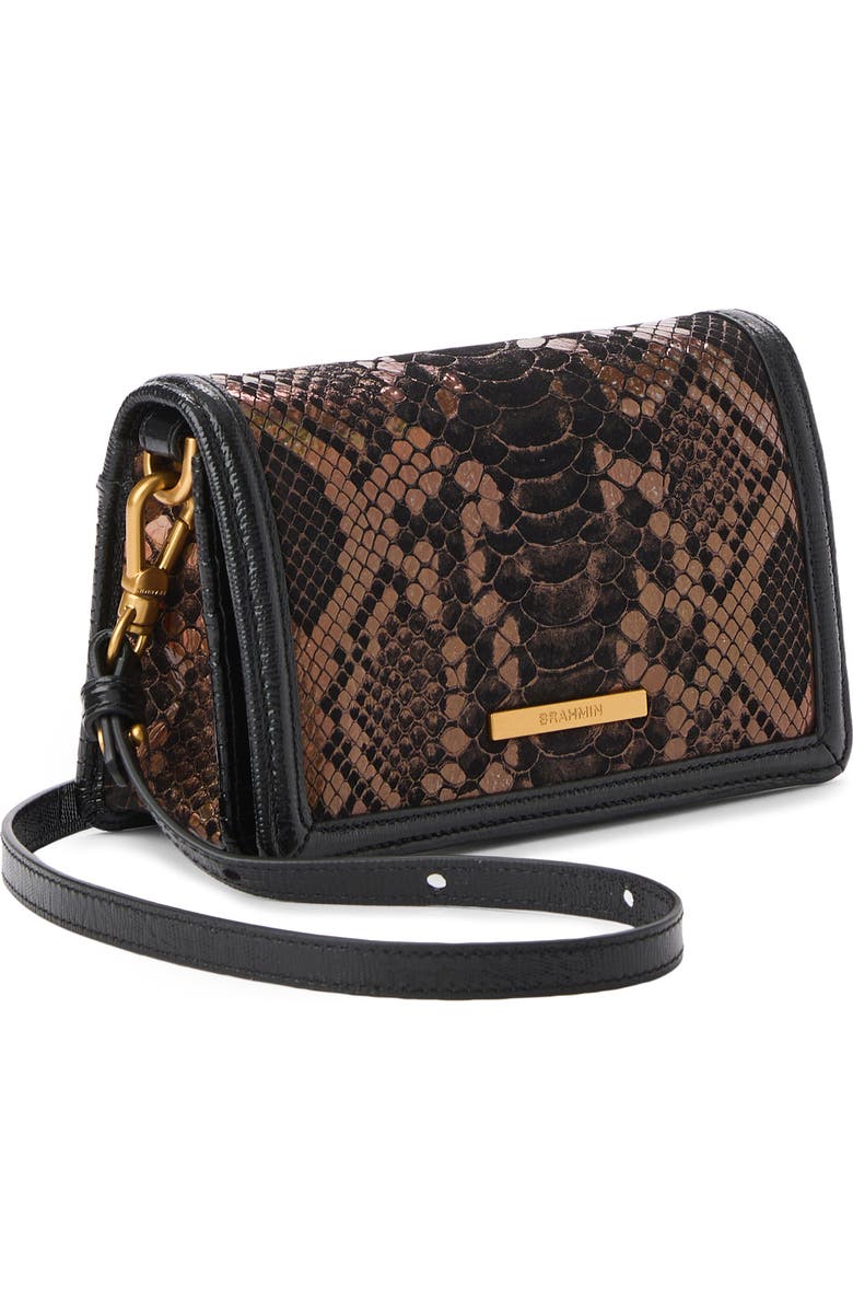Brahmin Minuette Convertible Leather Crossbody Bag, Alternate, color, Bronze Captivate