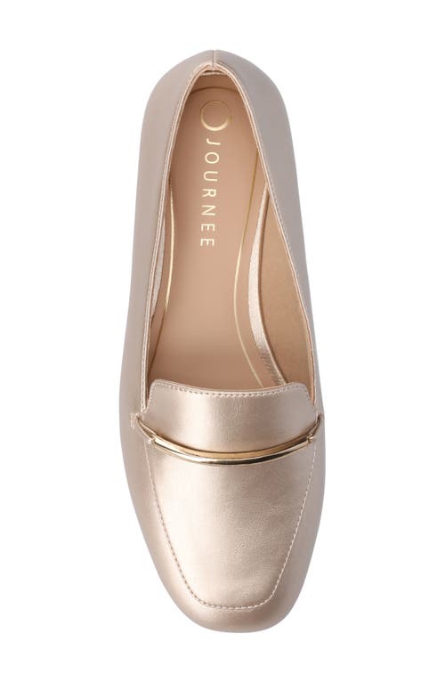 Shop Journee Collection Tru Comfort Foam Wrenn Flat In Champagne