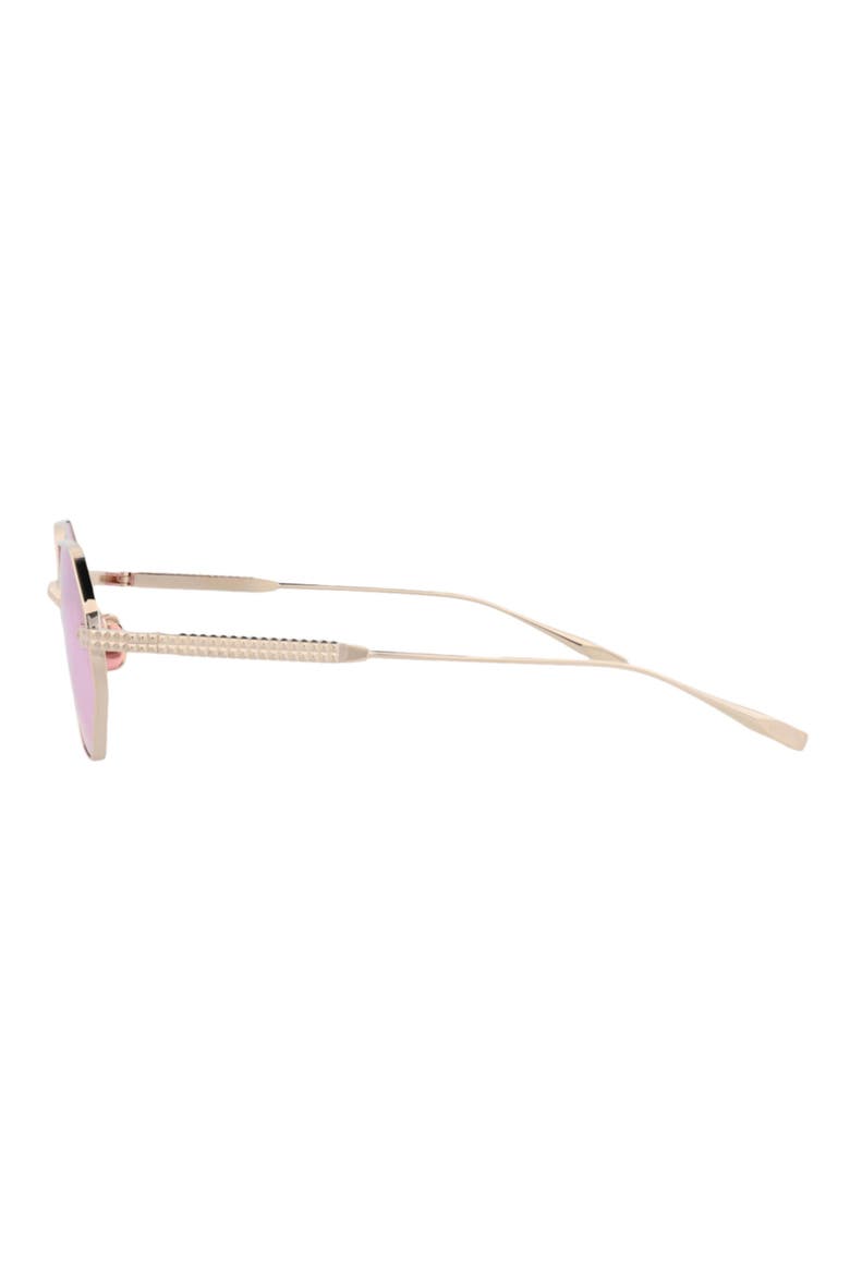 50mm Geometric Sunglasses, Alternate, color, GOLD GOLD PINK