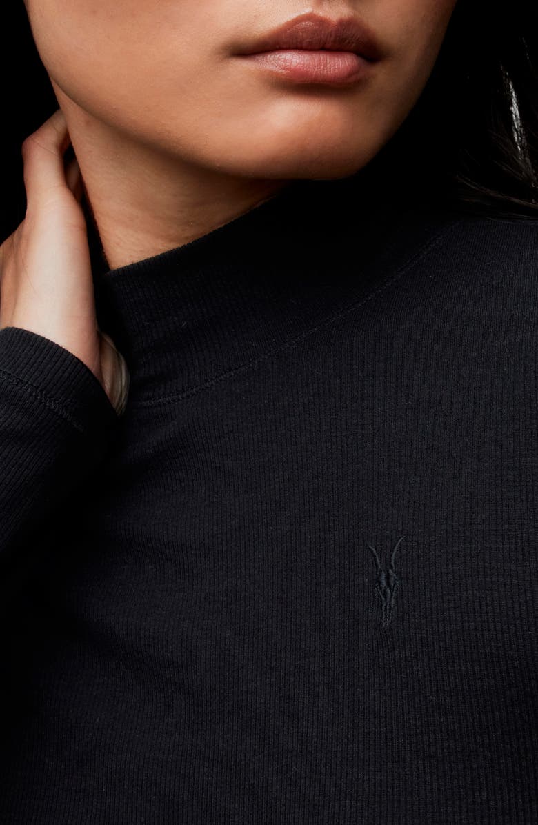 AllSaints Rina Mock Neck Top, Alternate, color, 