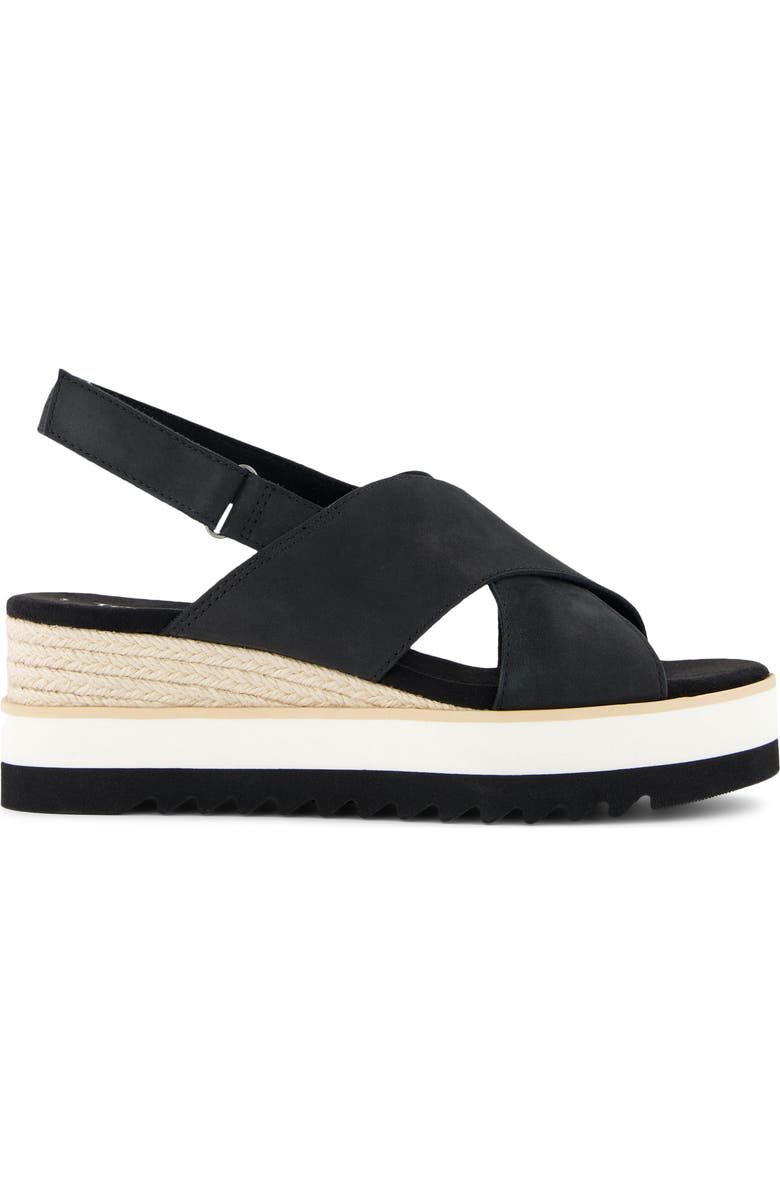 TOMS Diana Crossover Platform Wedge Sandal, Alternate, color,